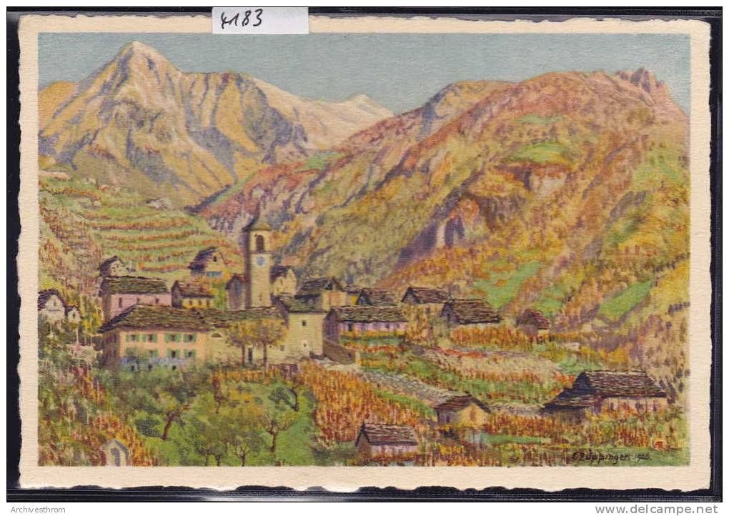 Contra (Locarno) ; Disegno E. Zuppinger 1928 (4183) - Tenero-Contra