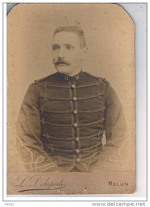 MELUN - Portrait D´homme - PHOTO Sur Support Rigide 10.7 X 16 Cm - Other & Unclassified