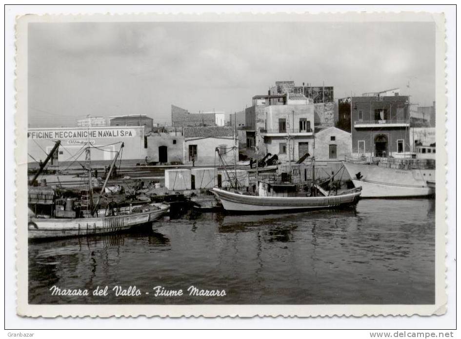 MAZARA DEL VALLO, IL FIUME MAZARO, B/N,  VG 1959   **** - Mazara Del Vallo