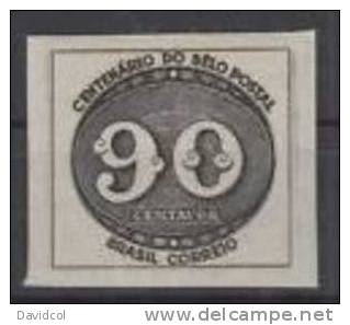 M619.-. BRASIL .-. 1943 .-.   MI# : 635.-. MNH .-. CENTENNARY OF FIRST BRASILIAN STAMP . - Nuovi
