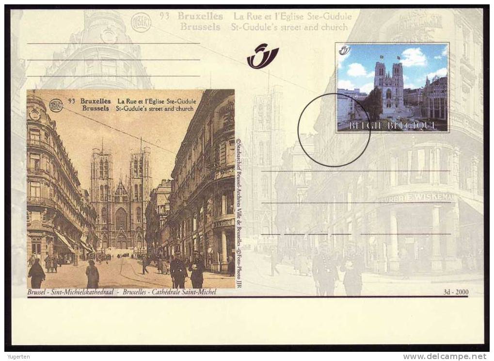 BELGIQUE BELGIUM - 2000 - Série De 6 Entiers Postaux - SPECIMEN - Muster -Bruxelles Autrefois...et Aujourd'hui - Tarjetas Ilustradas (1971-2014) [BK]
