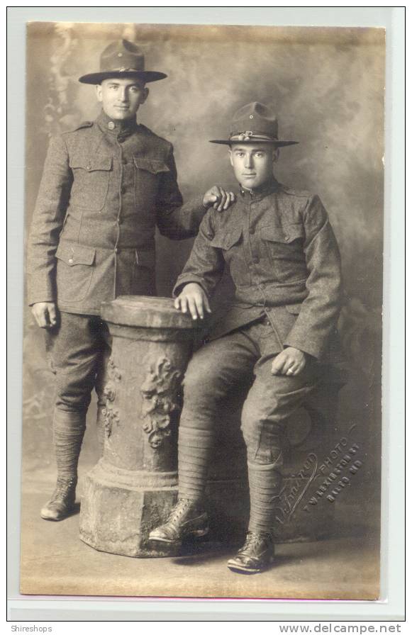 Real Photo Photograph Unknown Soldier Balto Maryland Studio - Characters