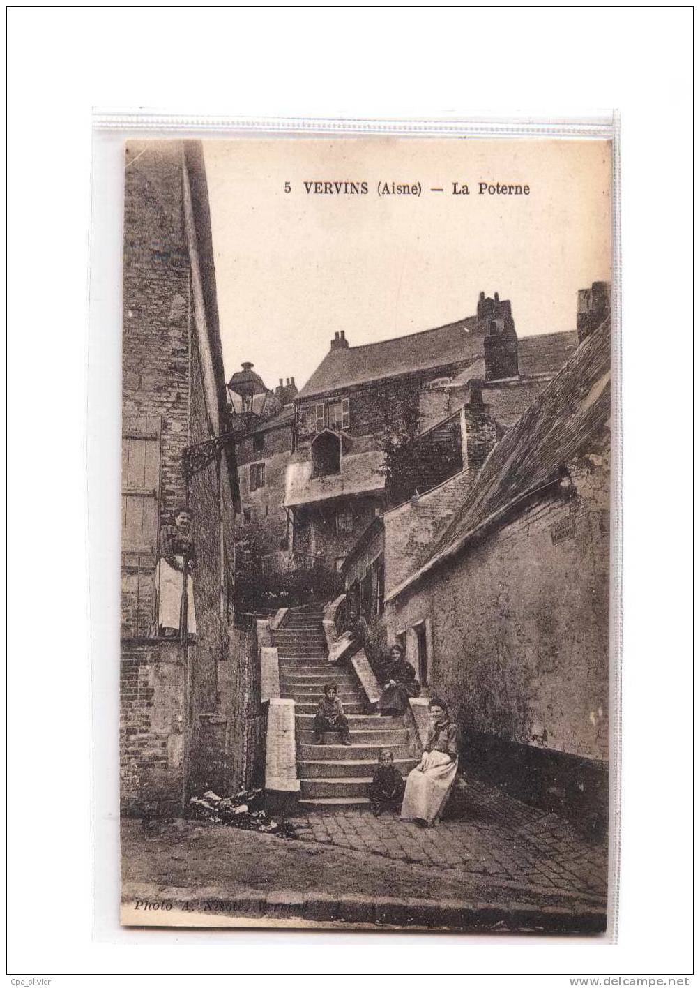02 VERVINS Rue De La Poterne, Animée, Ed Nisole 5, 191? - Vervins