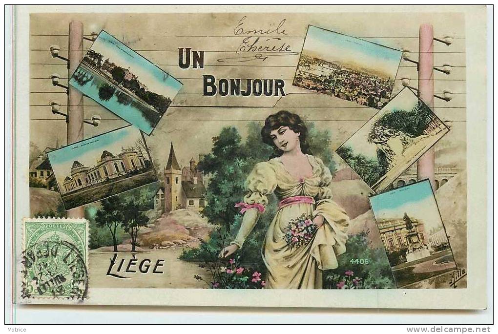 LIEGE   -  Carte Multivues De La Ville. - Liege