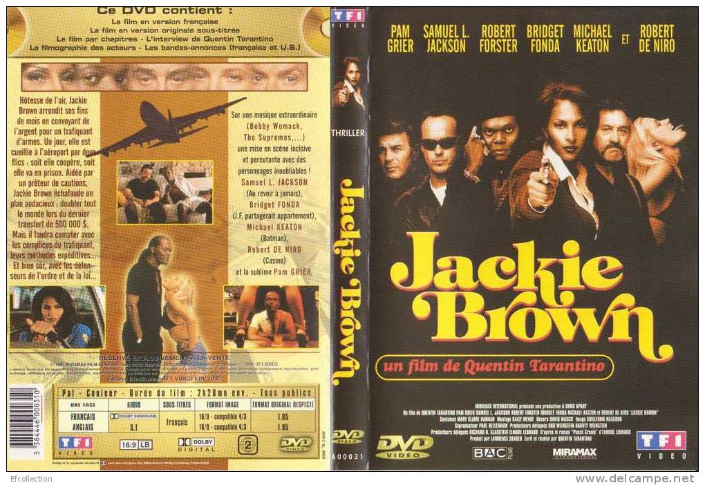 JACKIE BROWN - QUENTIN TARANTINO - DVD - ACTION - THRILLER - Action, Aventure