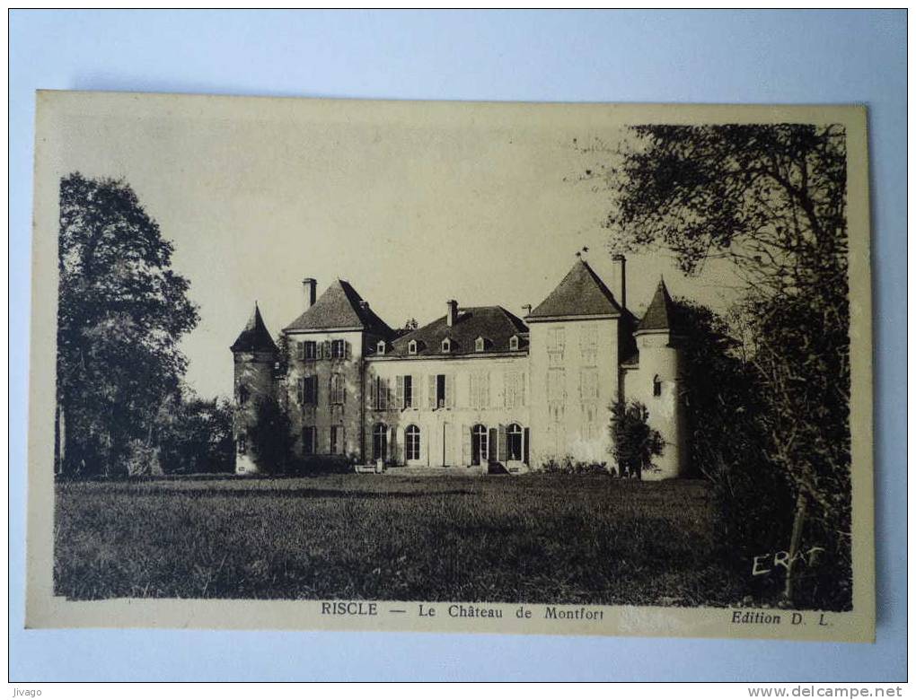 RISCLE  :  Le Château De  MONTFORT - Riscle
