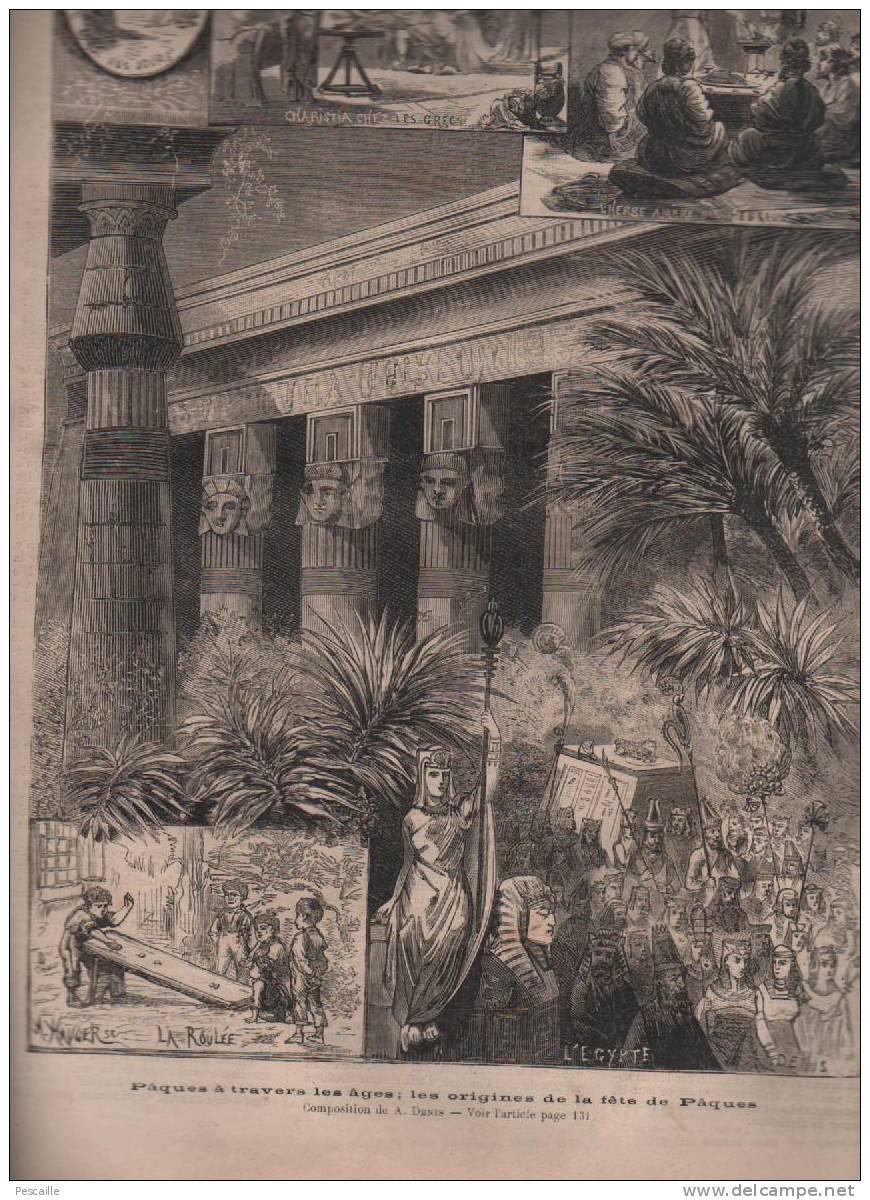 LE JOURNAL ILLUSTRE 21 04 1878 - THEATRE EMILE AUGIER - PAQUES - ECOLE POLYTECHNIQUE - 1850 - 1899