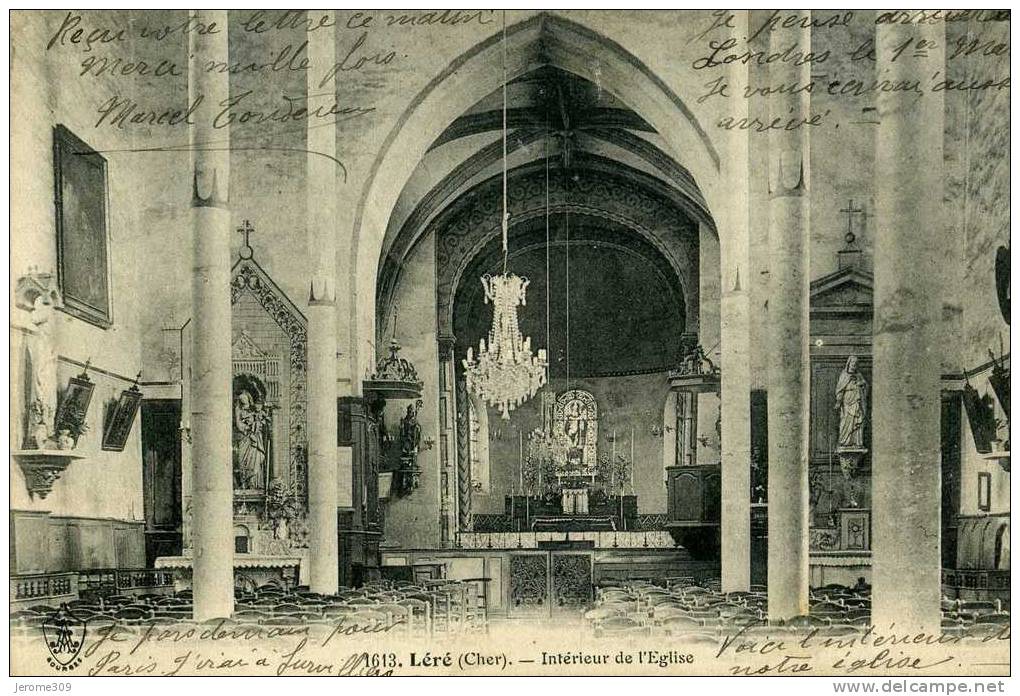 LERE - (18240) - CPA - N°1613 - Léré, Tntérieur De L'Eglise - Lere