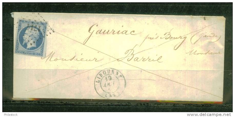 FRANCE N° 10 Obl. S/Lettre Entiére - 1852 Louis-Napoleon