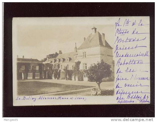 Carte Photo Le Belloy Allonnes Invitation à Déjeuner Par Le Comte & La Comtesse , Précurseur - Allonnes