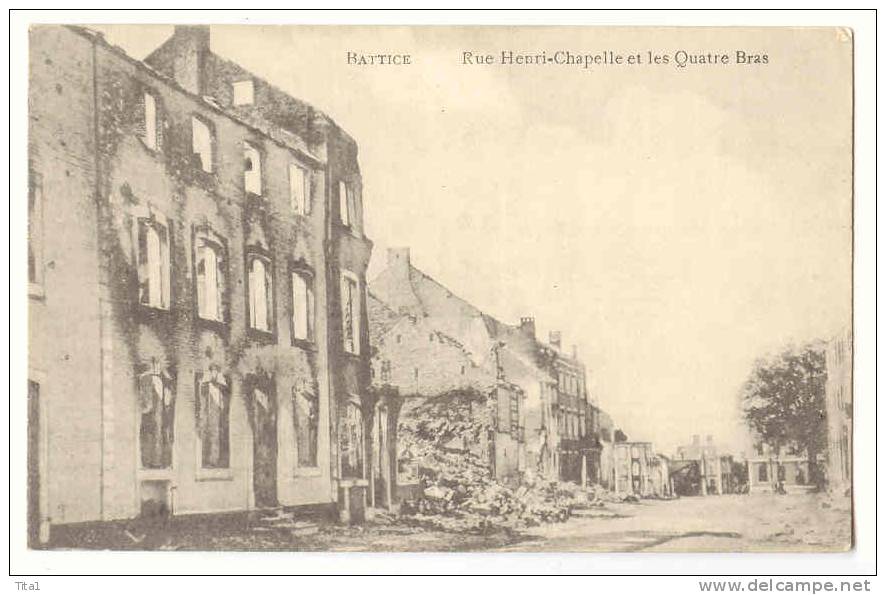 D5062 - Battice - Rue Henri-Chapelle Et Les Quatre Bras " Guerre" - Herve