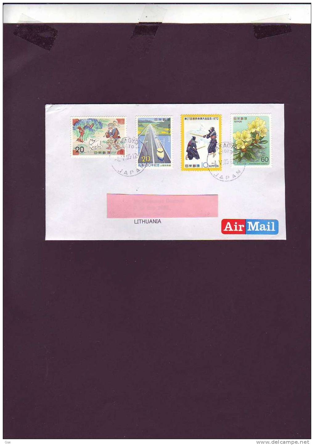 GIAPPONE  2005 - Busta Per  La Lituania - Storia Postale