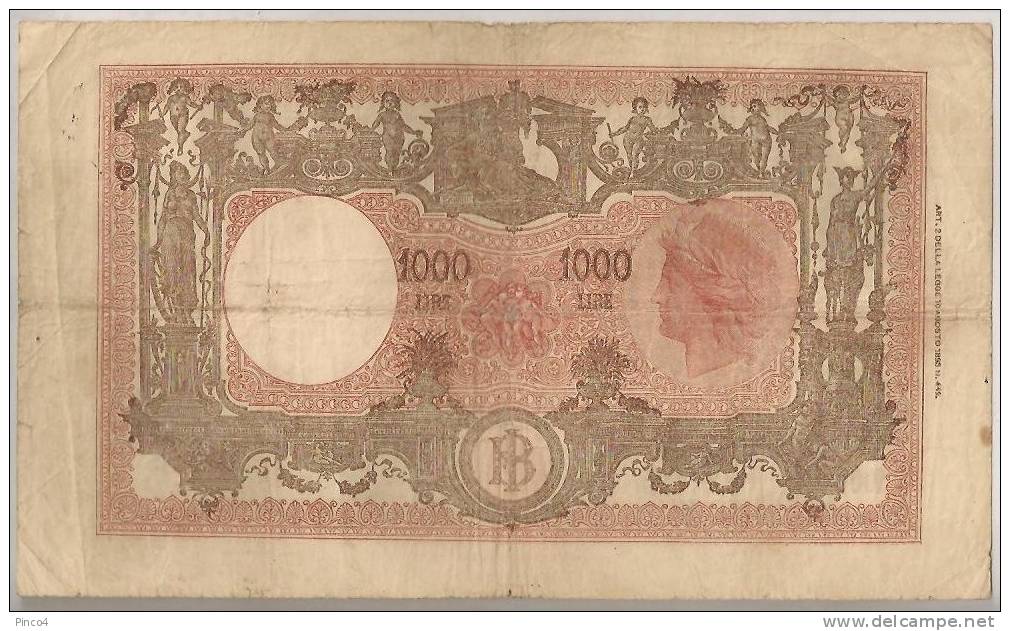 REPUBBLICA ITALIANA 1000 LIRE BARBETTI 12 - 07 - 1947 - 1000 Liras