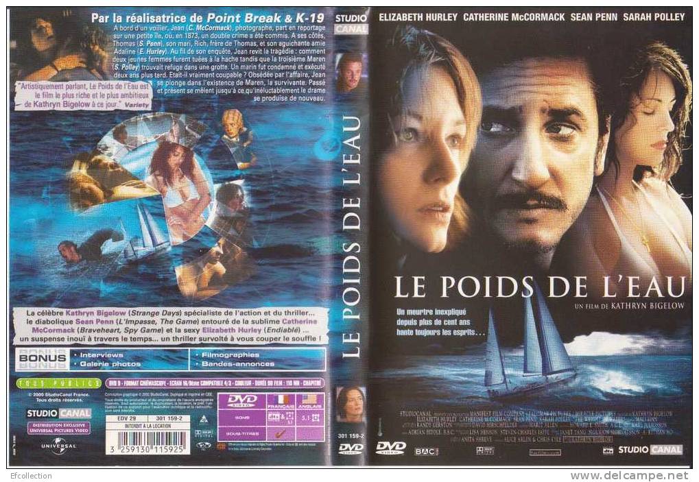 LE POIDS DE L´EAU - E. HURLEY - SEAN PENN - DVD - ACTION - THRILLER - Action & Abenteuer