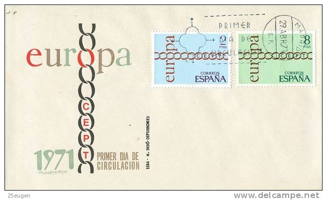 SPAIN 1971  EUROPA CEPT FDC - 1971