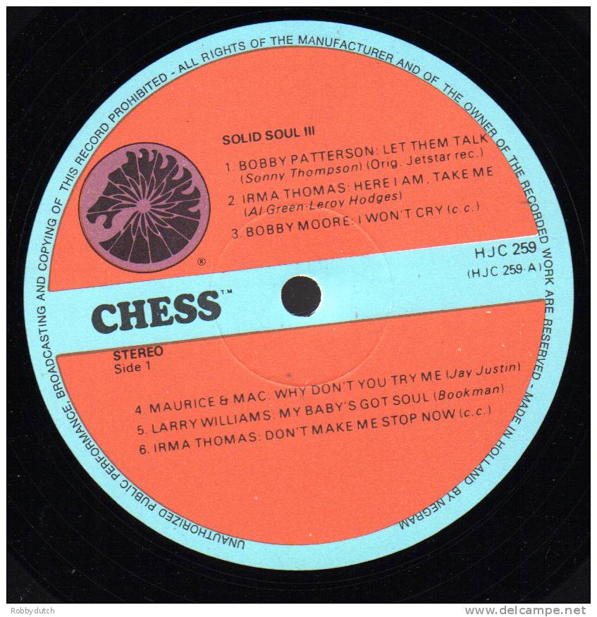 * LP *  SOLID SOUL 3 - VARIOUS ARTISTS (on Chess Records) - Soul - R&B