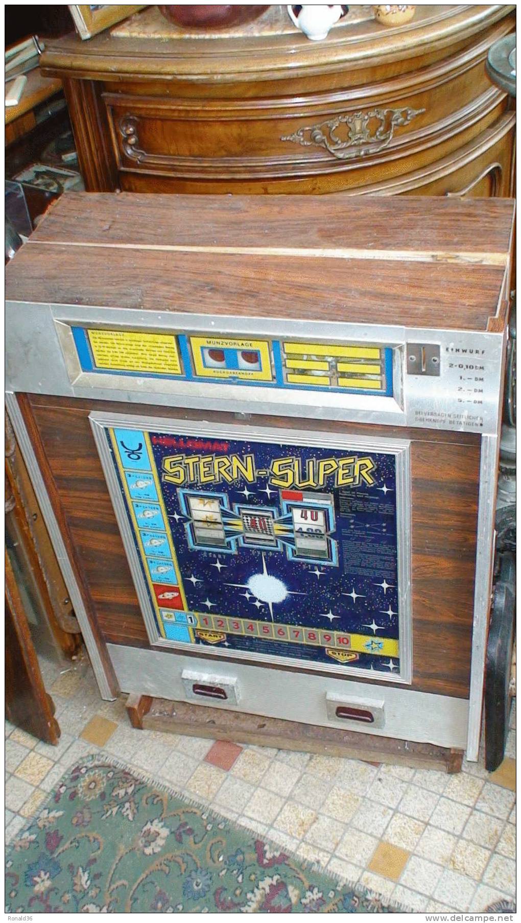 STERN SUPER Machine A Sous Allemande  JEU DE BAR CAFE  ( à Restaurer ) 3 Rouleaux - Sonstige & Ohne Zuordnung