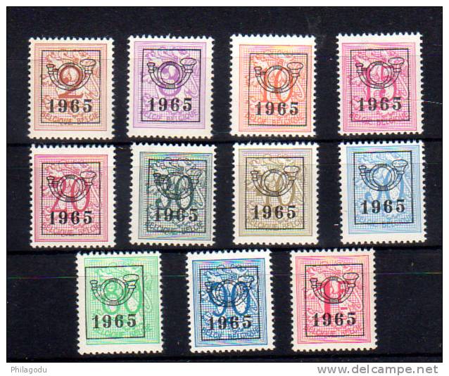 Préoblitérés 1965   Chiffre Sur Lion, PR 758 / 768**, Cote  85 €, - Typo Precancels 1951-80 (Figure On Lion)