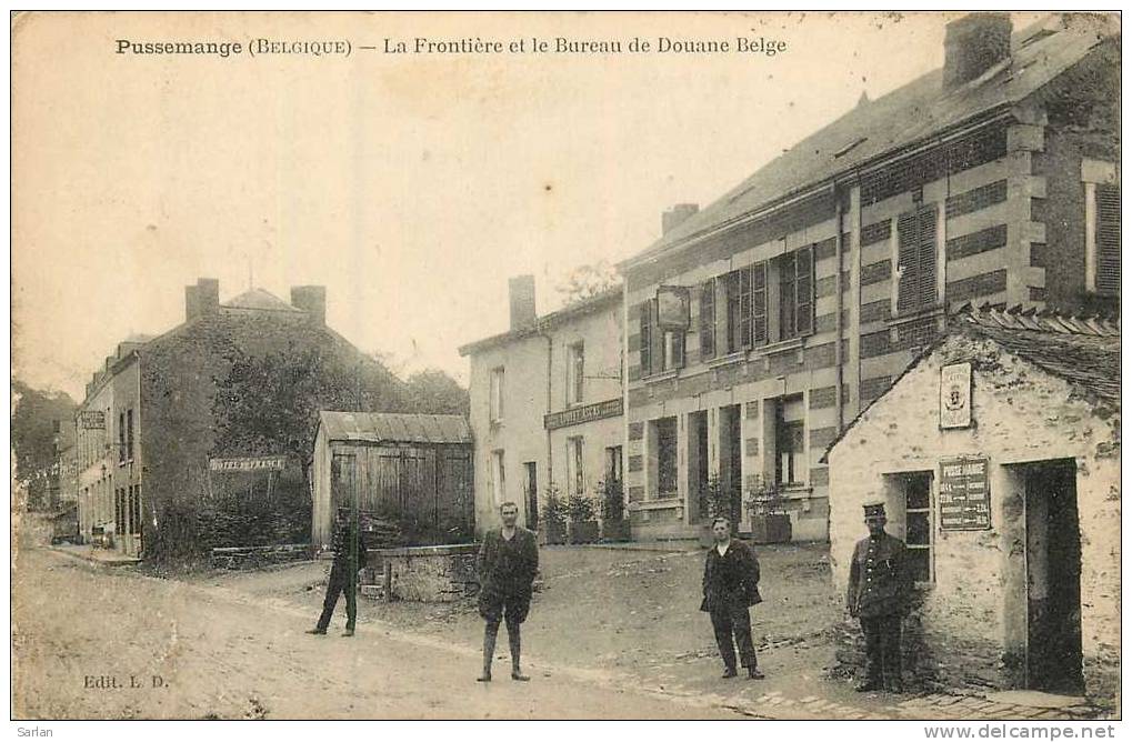 BELGIQUE , PUSSEMANGE , La Frontiere Et Le Bureau De Douane Belge , *9940 - Vresse-sur-Semois