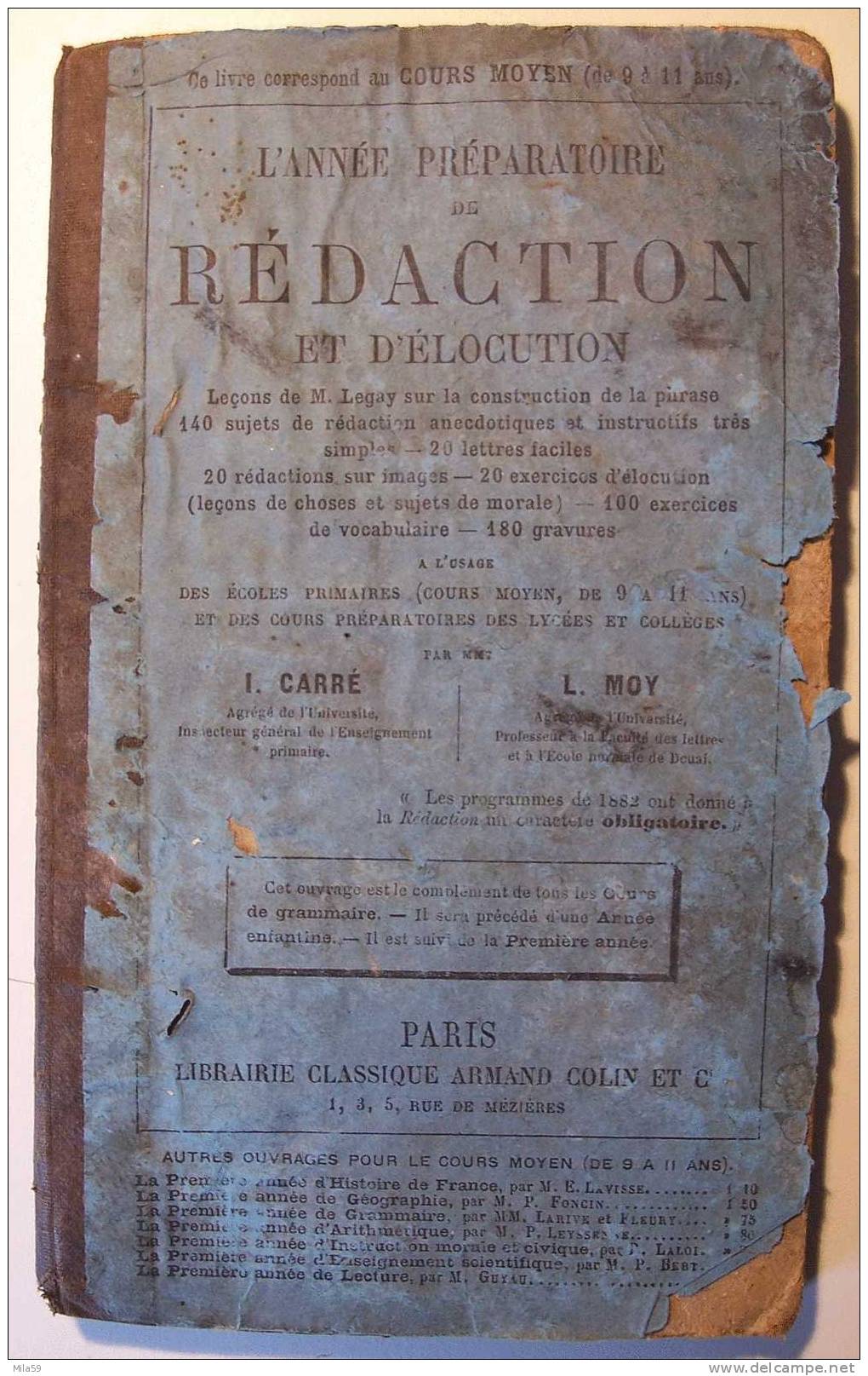 L´année Préparatoire De Rédaction Et D´élocution. 1886. - 6-12 Anni