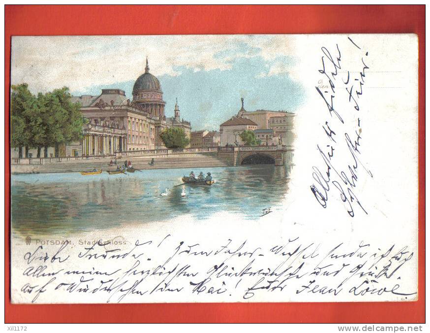 L561 Potsdam Stadtschloss. Pioneer Cachet 1898 Vers Genève Genf - Potsdam