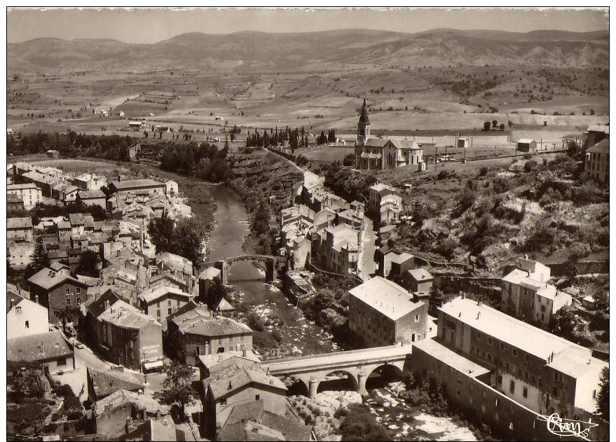 CAMARES   Vue Générale Avec Les 2 Ponts Sur Le Dourdou- Dentelée - - Autres & Non Classés