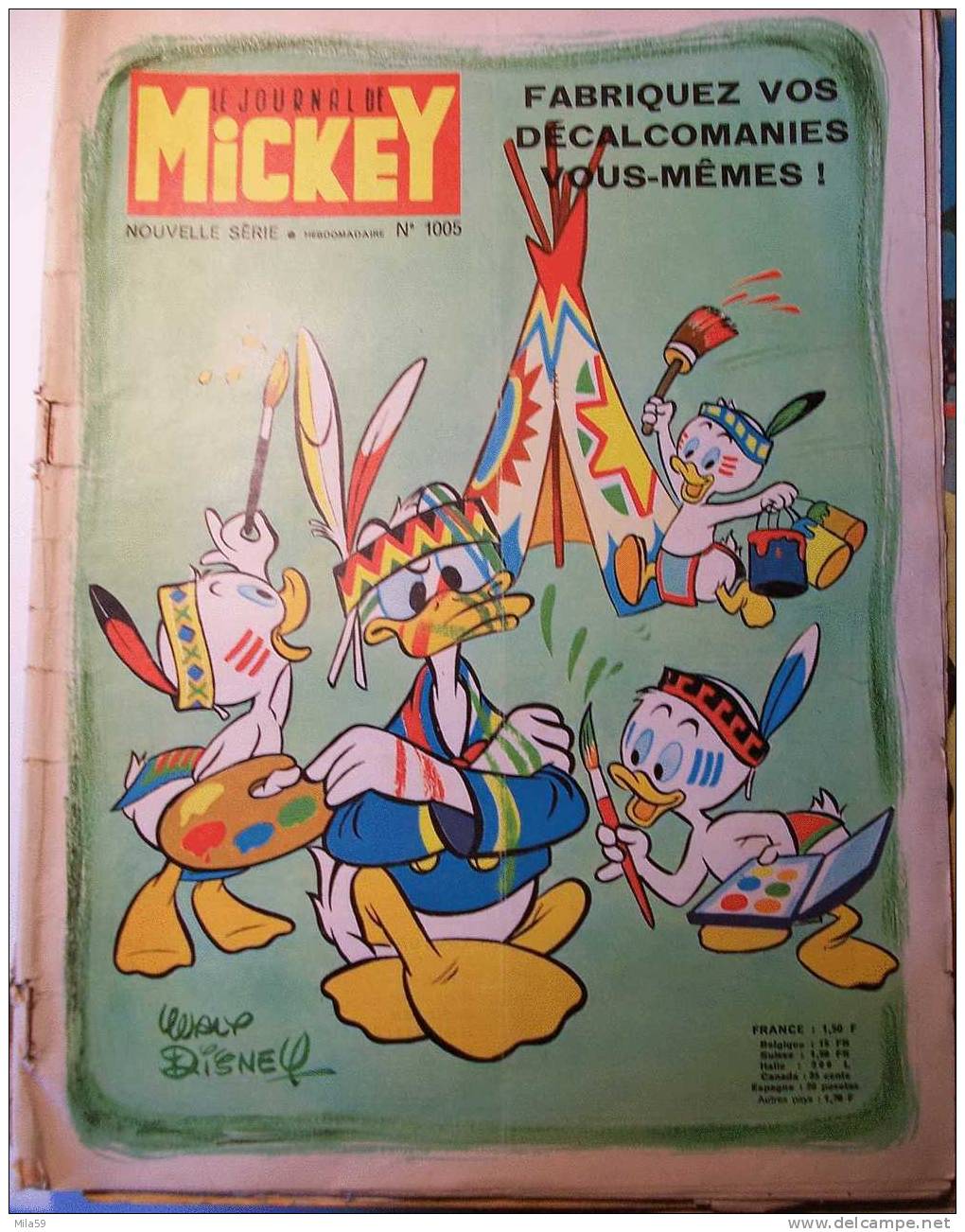 Le Journal De Mickey. N°1005.1971. - Disney