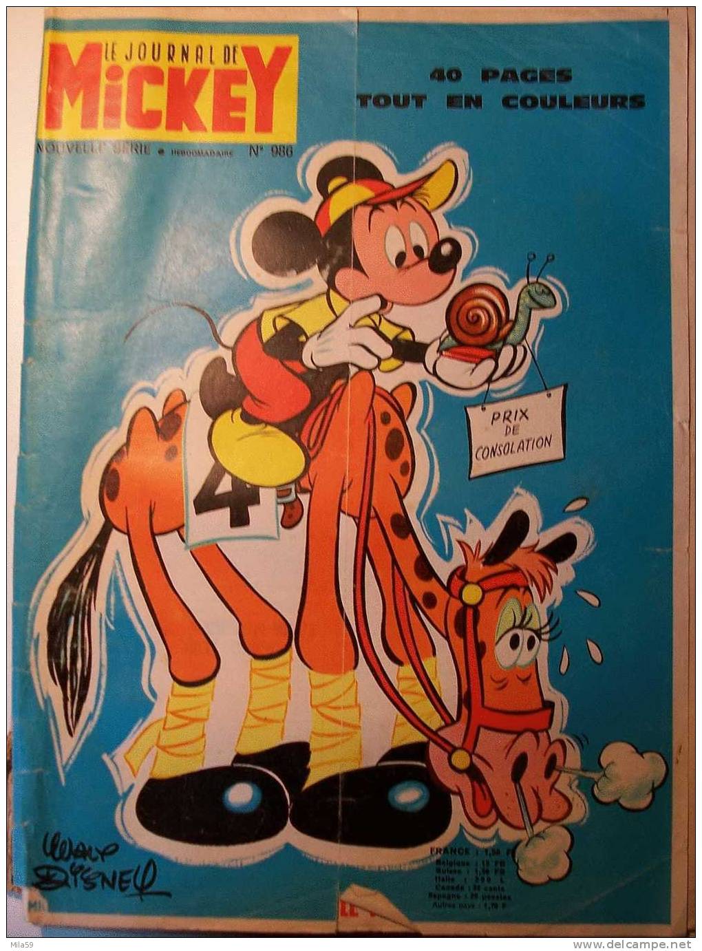 Le Journal De Mickey. N°986.1971 - Disney