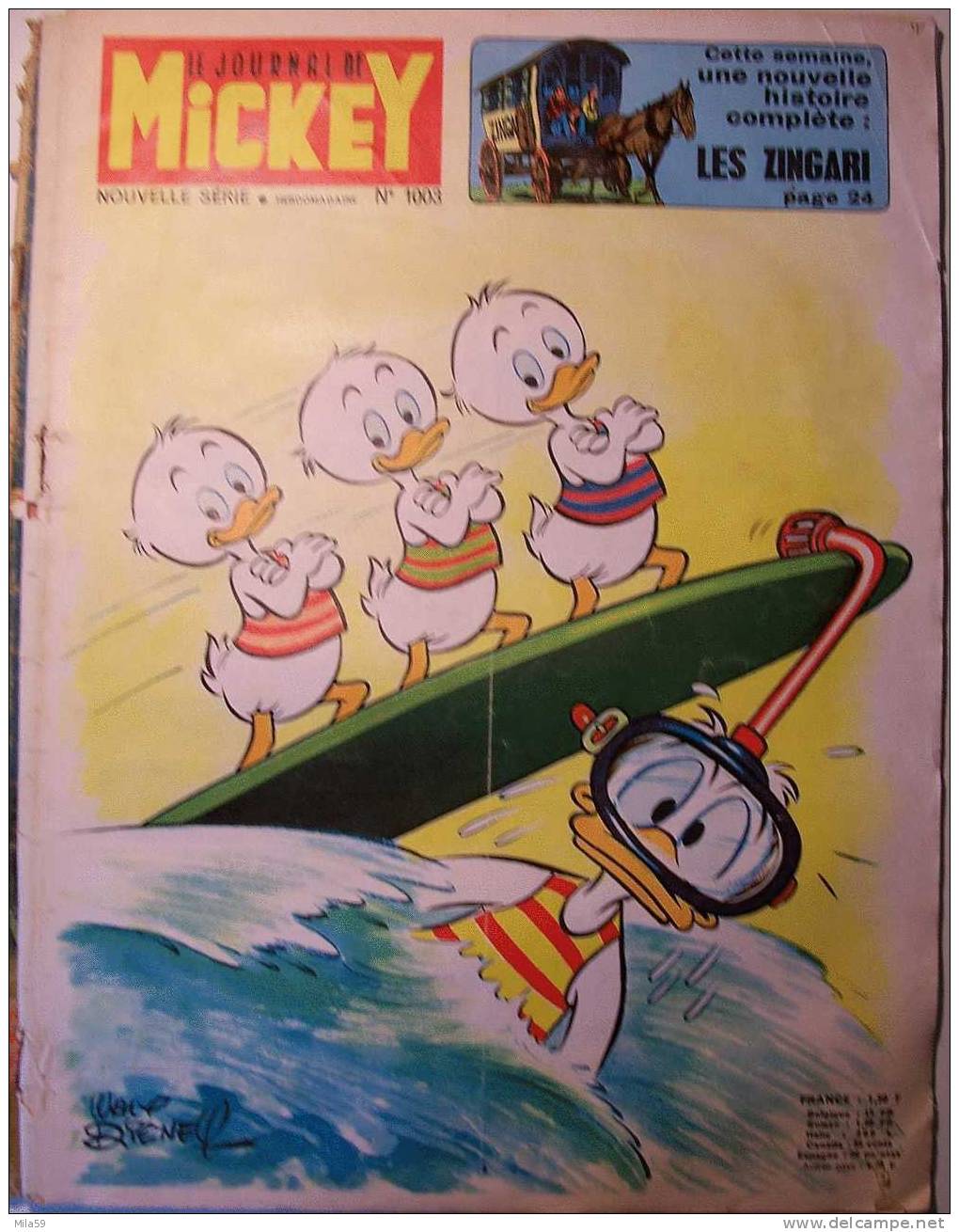 Le Journal De Mickey. N°1003.1971 - Disney