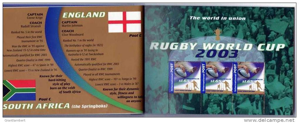 Australia 2003 Rugby World Cup Souvenir Prestige Booklet - See 2nd Scan - Booklets