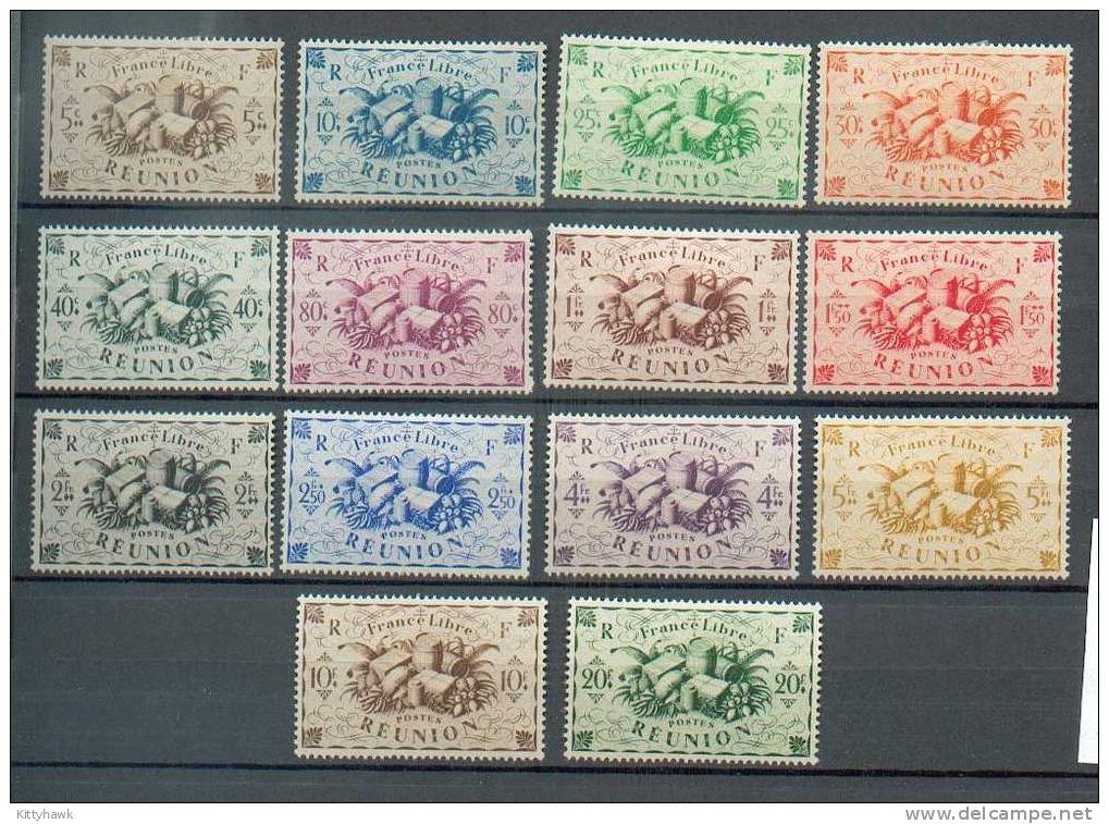 REU 495 - YT 233 à 246 * - Charnières Complètes - Unused Stamps