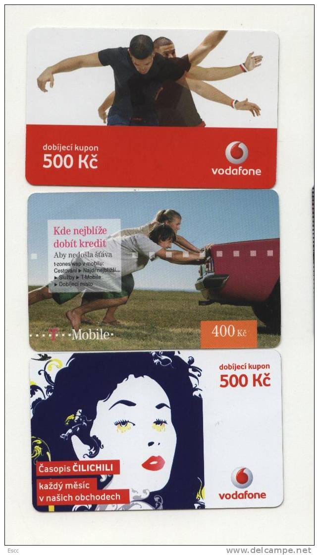 3 Used Phone Cards From Czech - República Checa