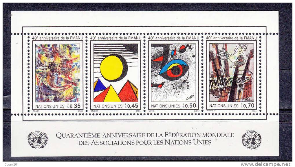 NATIONS  UNIES  GENEVE   1986   N° 150 à 153   NEUFS**   Catalogue Zumstein - Neufs