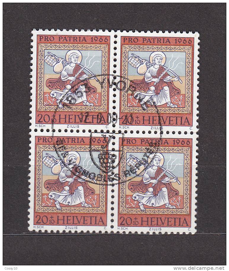 1966   N°130     BLOC DE 4     OBLITERE       CATALOGUE  ZUMSTEIN - Used Stamps