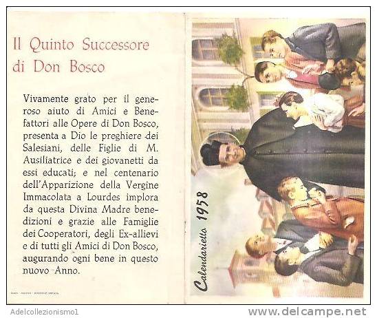 55122)calendario Don Bosco Anno 1958 - Formato Grande : 1941-60