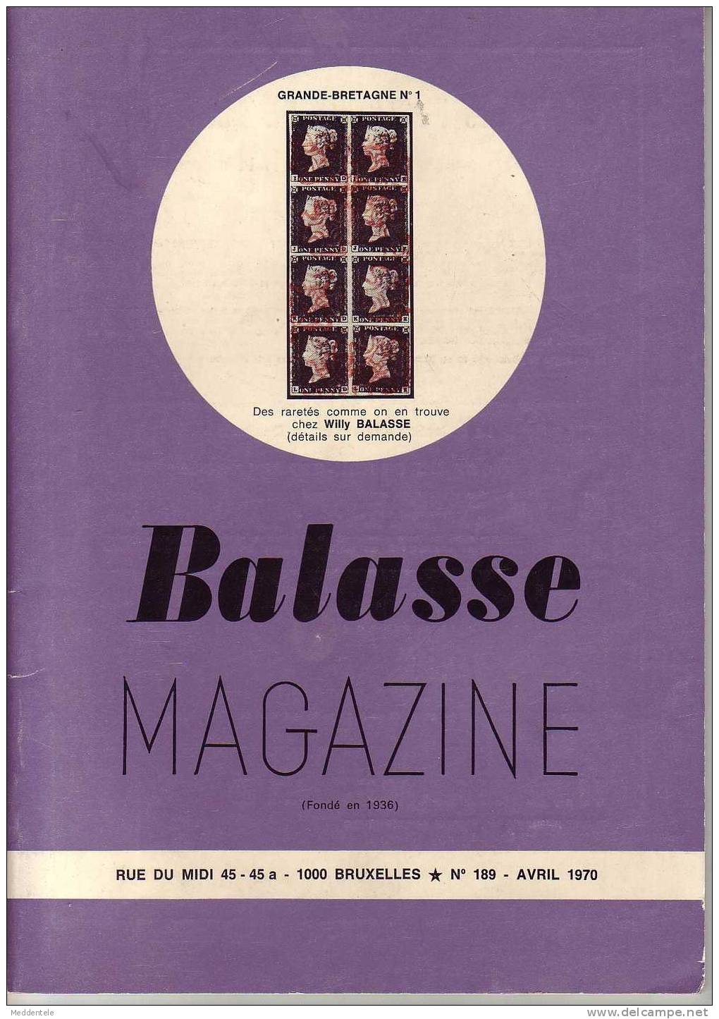 BALASSE MAGAZINE N° 189 (inscriptions Enfantines !) - French (from 1941)