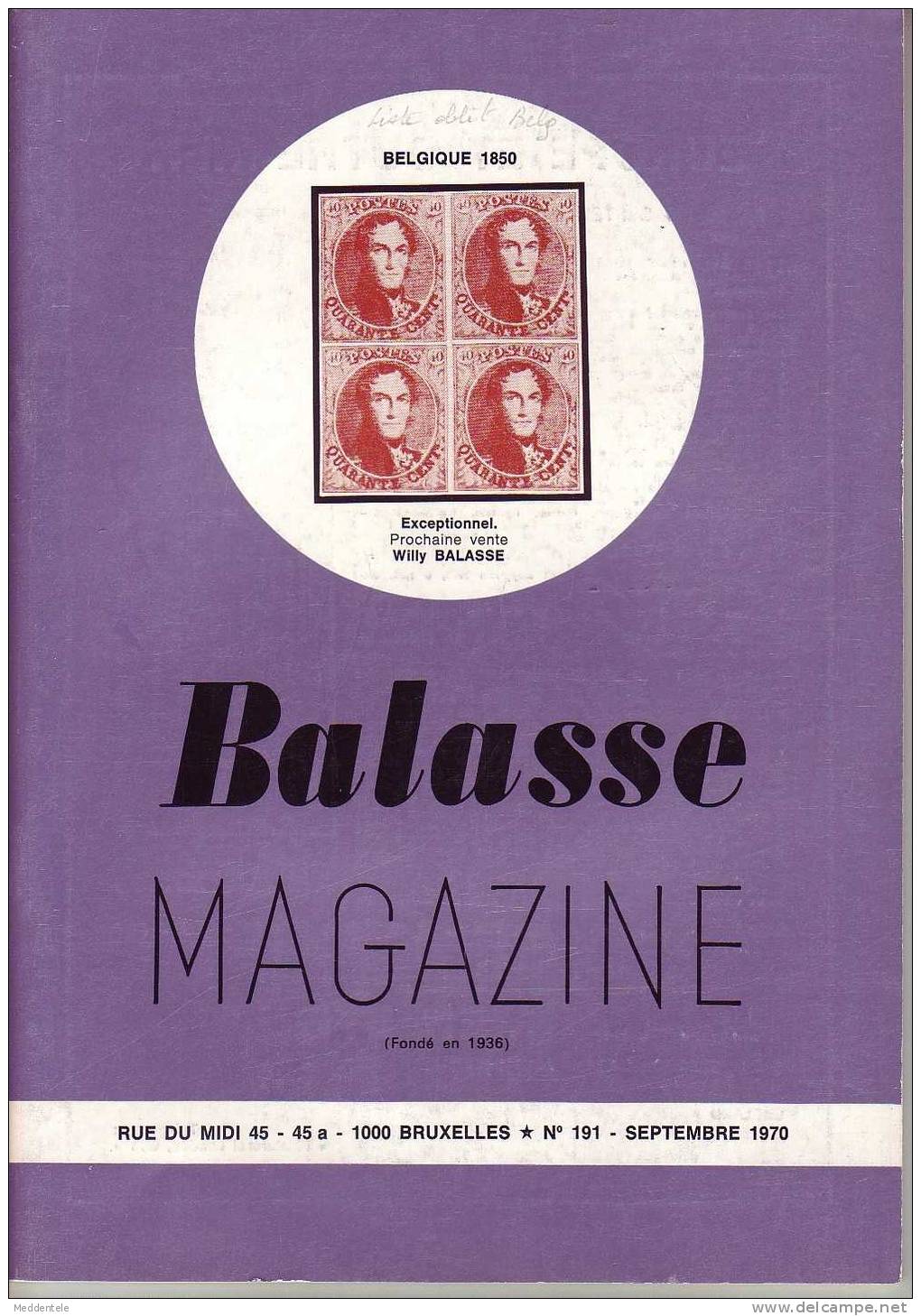 BALASSE MAGAZINE N° 191 - Francés (desde 1941)