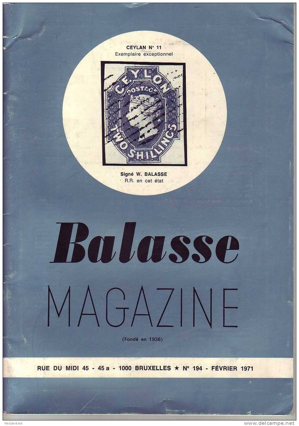 BALASSE MAGAZINE N° 194 - Francés (desde 1941)