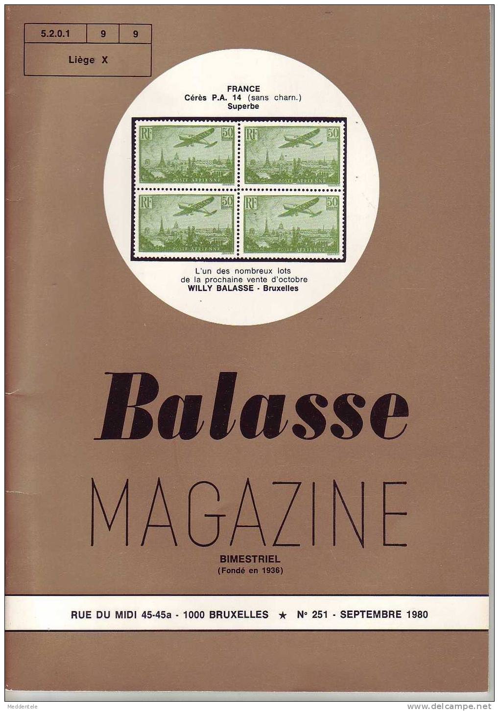 BALASSE MAGAZINE N° 251 - Francés (desde 1941)