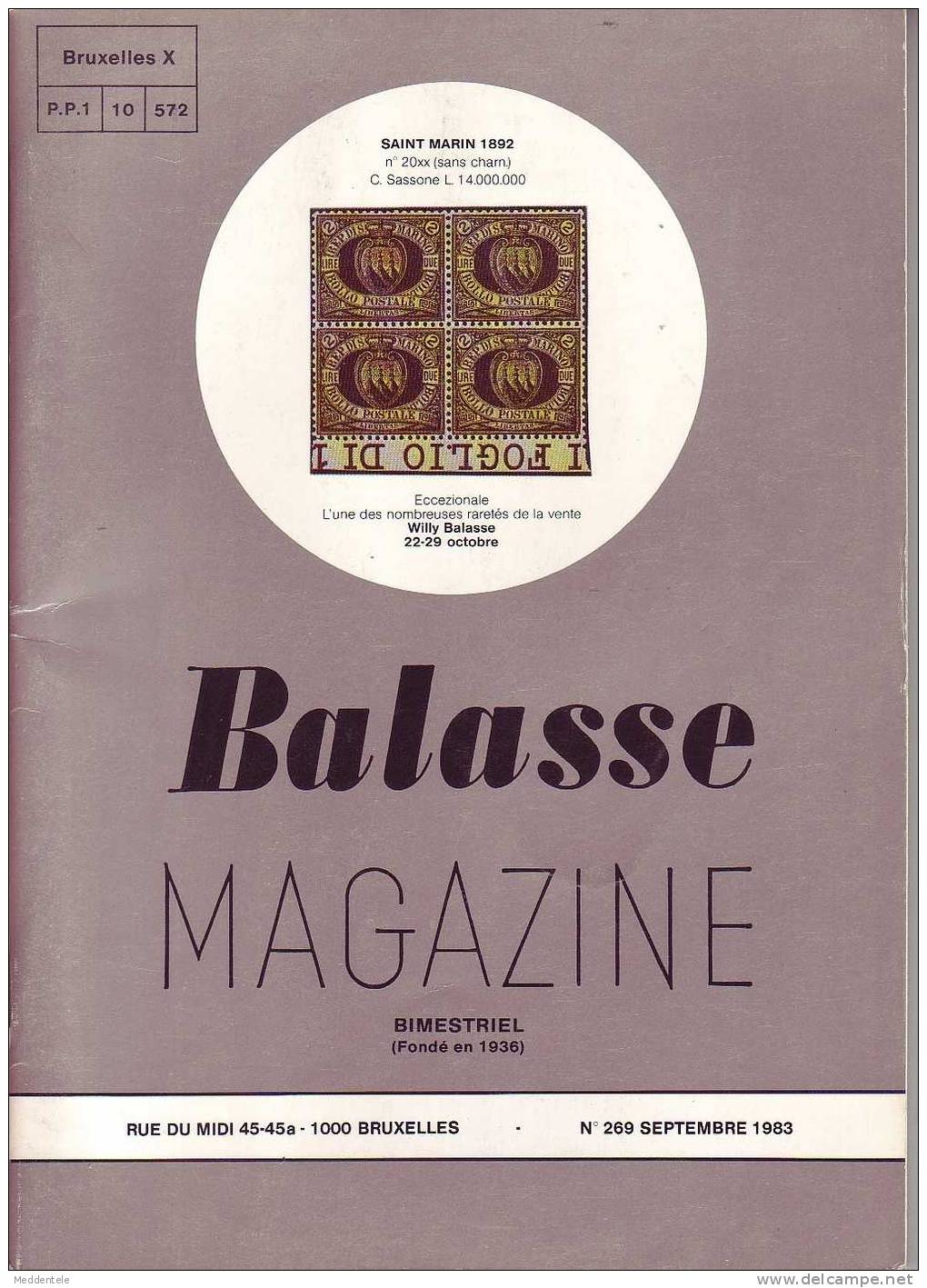 BALASSE MAGAZINE N° 269 - Französisch (ab 1941)