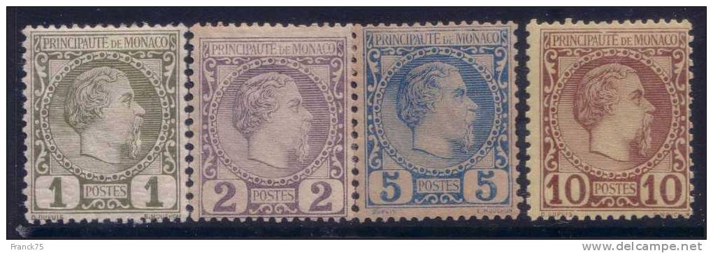 *PROMO* 1c 2c 5c 10c Charles III Neufs * TB (Y&T N° 1 à 4, Cote : 340€) - Other & Unclassified