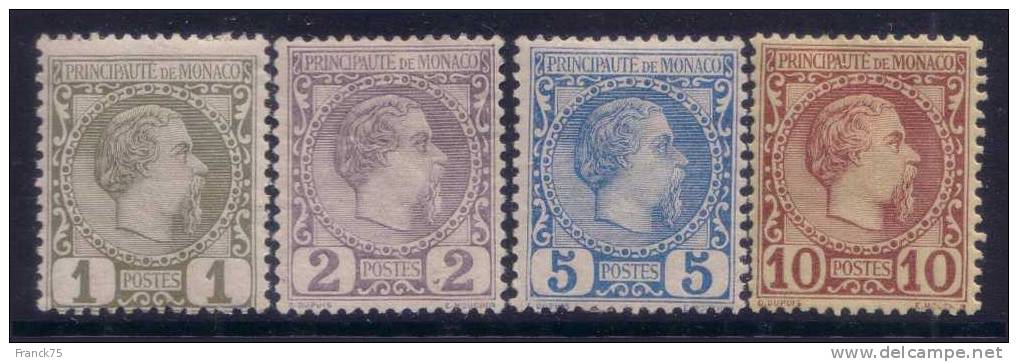 *PROMO* 1c 2c 5c 10c Charles III Neufs * TB (Y&T N° 1 à 4, Cote : 340€) - Other & Unclassified