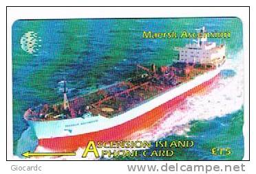 ASCENSION ISLAND   -  GPT   - 1998  MAERSK ASCENSION: SHIP     COD. 268CASB       - USATA° (USED)   -  RIF. 994 - Boten