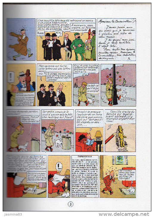 Tintin Les Aventures De Tintin Bd :l´oreille Cassée 1983 Casterman - Tintin