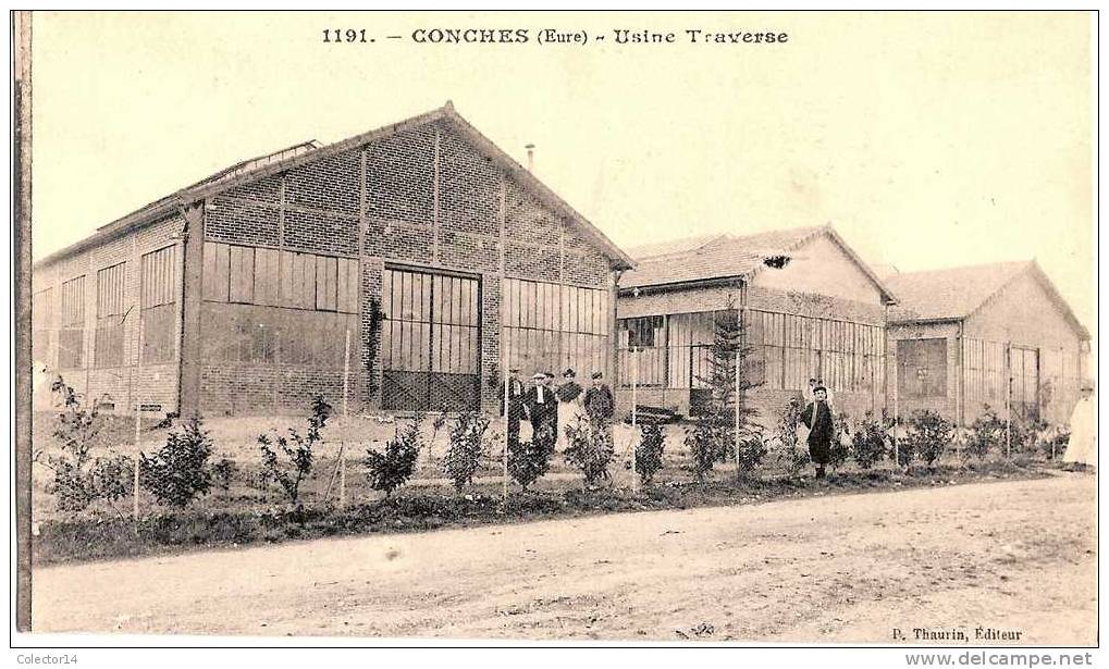 CONCHES USINE TRAVERSE 1920 - Conches-en-Ouche