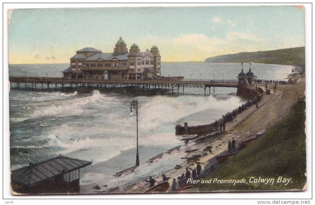 WALES  - Colwyn Bay  - Pier And Promenade - 1908 - Denbighshire