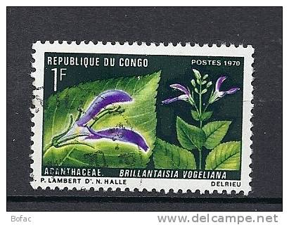 268  (OBL)   Y  &  T   (fleur Brillantaisia Vogelianna)     CONGO - Usati