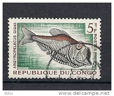 146  (OBL)   Y  &  T   (argyopélecus Gigas Poissons)     CONGO - Oblitérés