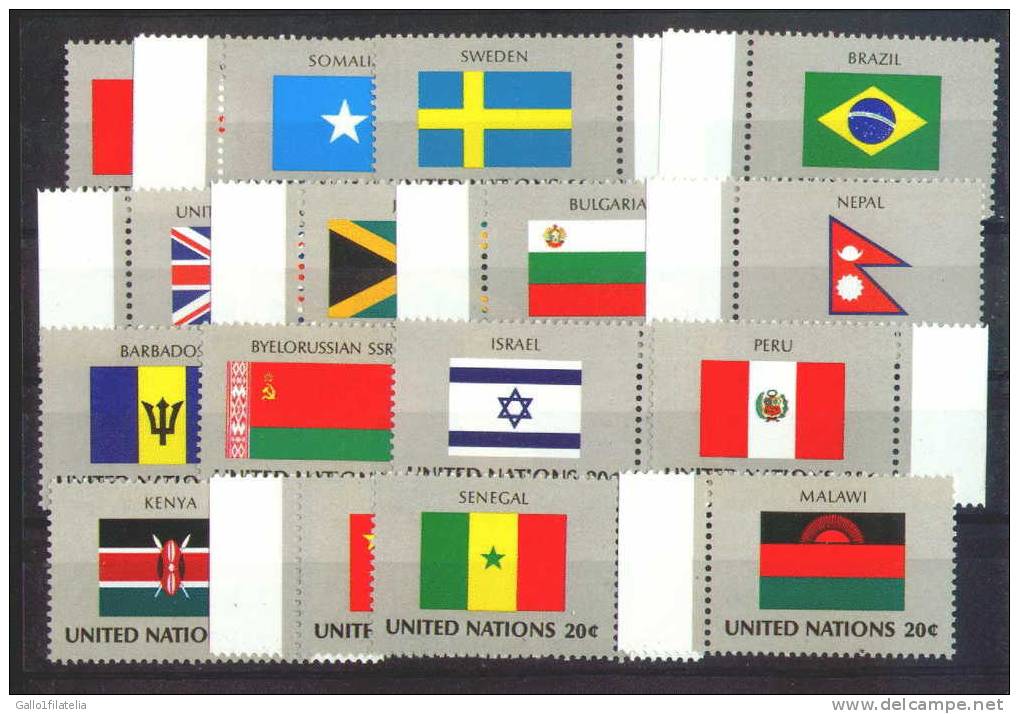 1983 - O.N.U. / UNITED NATIONS - NEW YORK - SERIE DELLE BANDIERE / FLAGS. MNH - Neufs