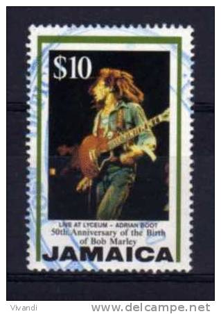 Jamaica - 1995 - $10 Dollar 50th Birth Anniversary Of Bob Marley - Used - Jamaica (1962-...)